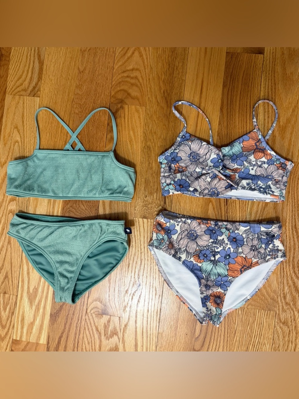 abercrombie kids Green Bikini Set & Blue Floral Bikini Set